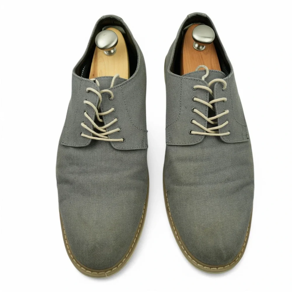 Public Opinion Oxford Shoes Mens 13 M Zane Canvas‎ Lace Up Dress Shoes 57963